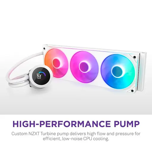 СВО NZXT Kraken Plus RGB V2 360mm White (RL-KR360-W2) - фото 9