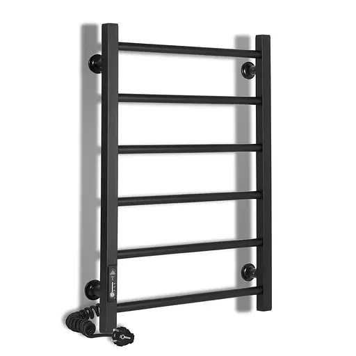 Електрична рушникосушарка Laris Зебра Альфа ЧФЧ6 400x600 Е ліва R3 73207626, Чорний матовий, Ліве, Електронний - фото 1