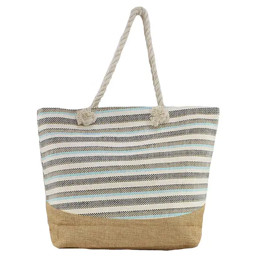 Сумка пляжная, большая, веревочные ручки Полосы, 36x50x14 см