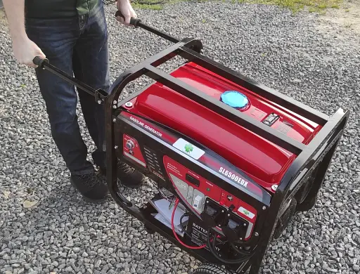 Бензиновый генератор GASOLINE SL6500EDX (6.0-6.5 кВт) с колесами + электростартер - фото 7