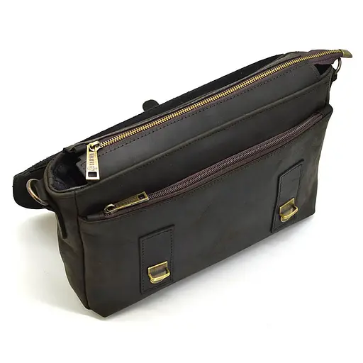 Чоловіча шкіряна сумка TARWA 32х25х7 см sum0025452 - фото 6