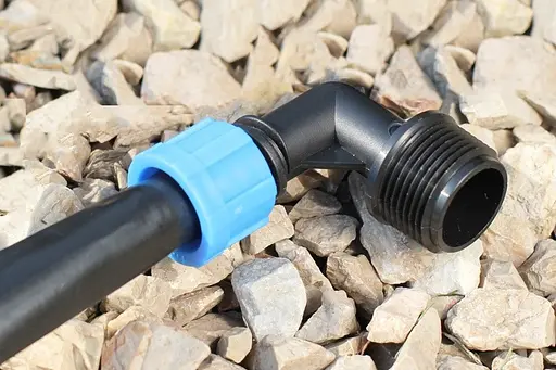 Стартер кутовий Presto-PS для крапельної стрічки з різзю 3/4 дюйма (ME-0117-34) - 50 штук - фото 2