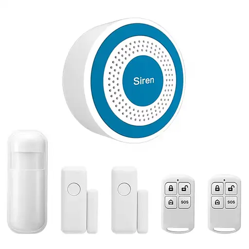 Локальна бездротова система сигналізації з сиреною Nectronix PE-519-D, 3 датчика, 2 пульта (100214-8881-8892-8902)