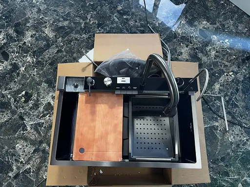 Мойка кухонная Zegor два водопада/смеситель/кран/дозатор/ринзер 750х460х210 мм ML-7035PT/KMO4-A030 30412 - фото 7