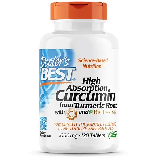 Натуральная добавка Doctor's Best Curcumin C3 Complex 1000 mg, 120 таблеток - фото 1