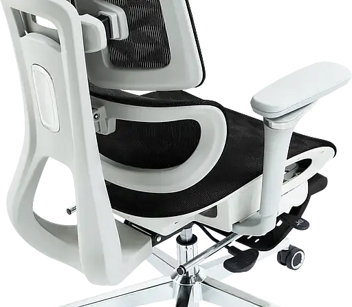 Офисное кресло GT Racer черно - белое (B-2450 White/Black) - фото 10