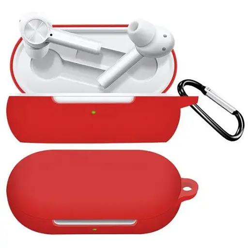 Чохол-накладка DK Silicone Candy Friendly із карабіном для OnePlus Buds Z2 (red)