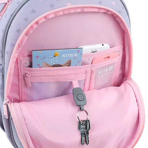 Рюкзак Kite Education 763S Pixel Love Серый (K26-763S-1) - фото 11