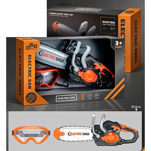 Бензопила 778-2 33см, очки, звук, на батареке, в коробке (6903317562404) - фото 2