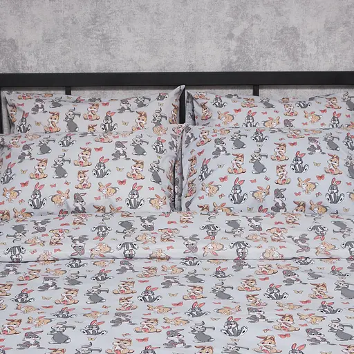 Комплект постельного белья Moon&Star Бязь Gold Люкс Bunny Dreams King Size 220x240 наволочки 2х70х70 - фото 8