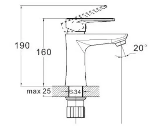 Смеситель для умывальника Solone LAP1-A030 однорычажный пластик Белый 30412 - фото 2