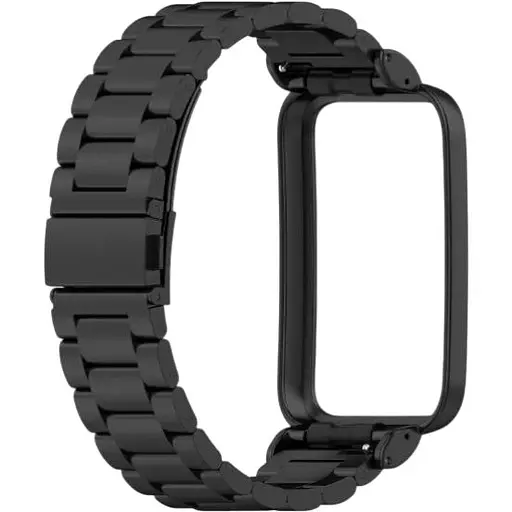 Ремешок-бампер DK для Xiaomi Mi Band 7 Pro Metal Fitlink Steel Watch Band (black)