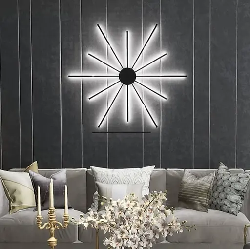 Настойчивый светодиодный светильник в черном каркасе в стиле Modern Line F Арт. WJ7214/12 - фото 6