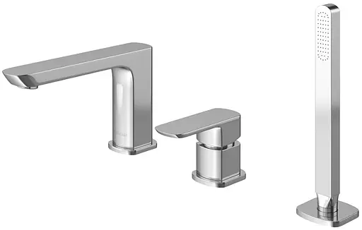 Змішувач на борт ванни Kohlman Foxal chrome QB241F Хром - фото 1