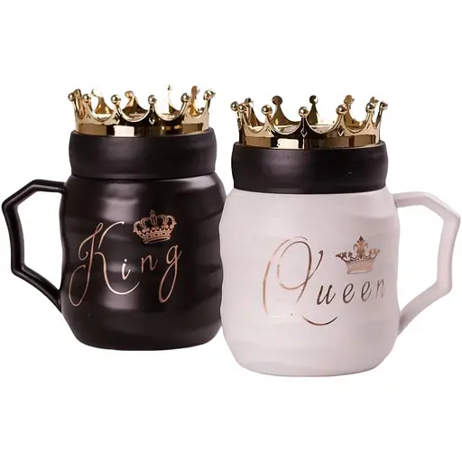 Набір чашок Jumbo King & Queen керамічний 2 шт. - фото 1