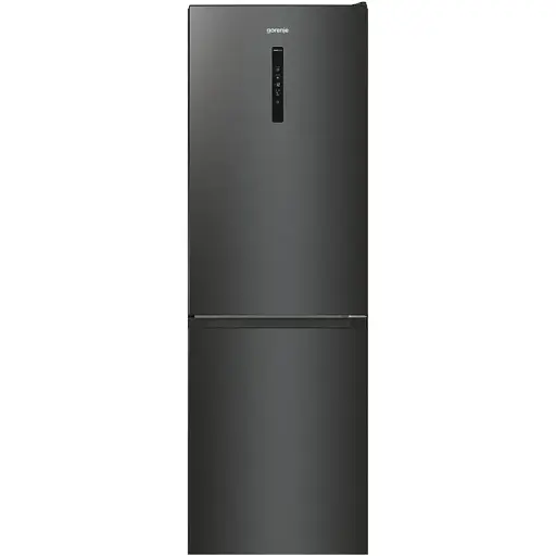 Холодильник Gorenje NRK619EABXL4 с нижней морозильной камерой 185х60х60 см 2 двери Х 204 л М 96 л A+ NoFrost Plus Fresh zone черный - фото 1
