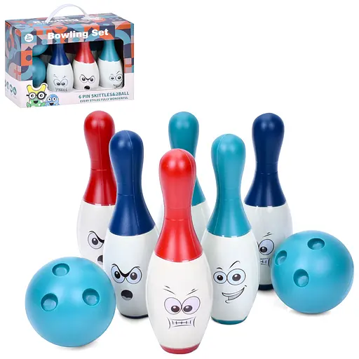 Набір для боулінгу, кеглі 6 шт. 18 см, 2 кулі