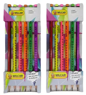 Карандаш чернографитовый, HB, с ластиком, 6 шт., HW-4388 - фото 2