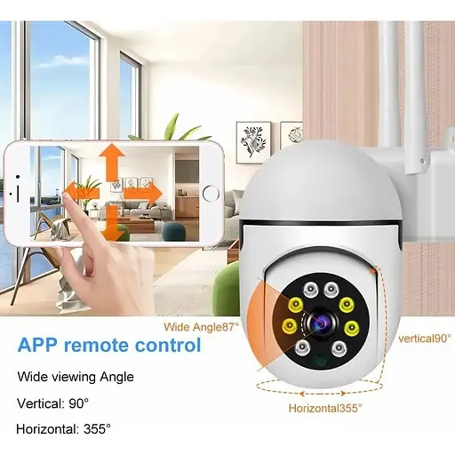 Камера відеоспостереження Pix-Link бездротова Нічне бачення RW106P 720P/1MP шпигунська Wi-Fi камера White (18658) - фото 8