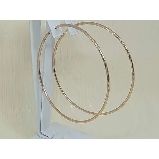 Золотые серьги-кольца Sova jewelry house с алмазной гранью. 2008007101 - фото 2