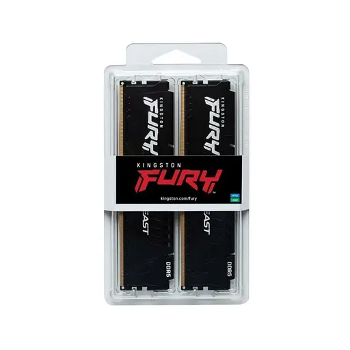 Модуль памяти для компьютера DDR5 32GB (2x16GB) 6000 MHz Fury Beast Black Kingston Fury (ex.HyperX) (KF560C36BBE2K2-32) - фото 4
