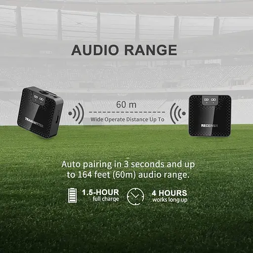 Микрофон XIAOKOA BKB-10-2-контактный беспроводной, 2,4G, 0,14 дюйма 3,5 мм, внешний микрофон для смартфона - фото 5