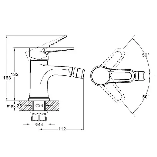 Змішувач для біде Zegor PUD2-A045YW одноважільний білий 30412 - фото 3