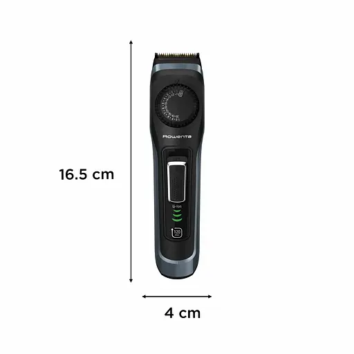 Триммер Rowenta Virtuo для бороды и усов, сеть+акум., насадок-2, чехол, титан.напив., кейс для хранения, черно-синий - фото 3