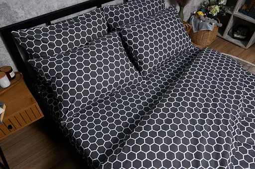 Комплект постільної білизни Moon&Star Бязь Gold Люкс Black Nectar King Size 220x240 наволочки 2х50х70 - фото 6