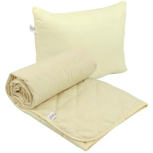 Набір Milky ковдра та подушка силіконова (К_924.52СЛКУ_молочний)