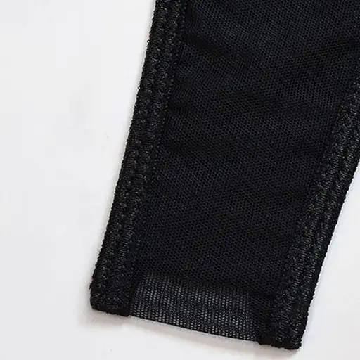 Эротический комплект с бабочками, гартерами и чокером универсальный размер S/M, черный - фото 7