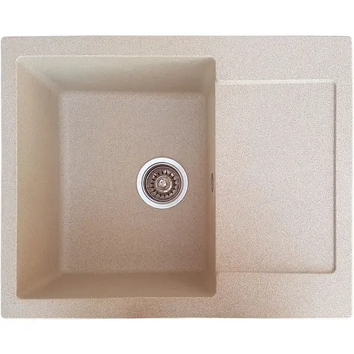 Гранітна кухонна мийка Romzha Janta 62 Bezhvy (402) з крилом - фото 1
