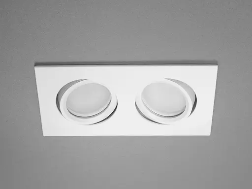 Здвоєний поворотний точковий світильник серія Аluminium, білий - фото 1