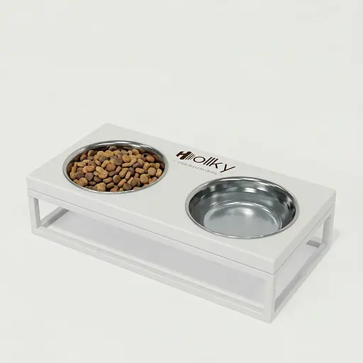 Hollky Base S — миски на підставці для маленьких собак та котів (2 × 0,45 л)