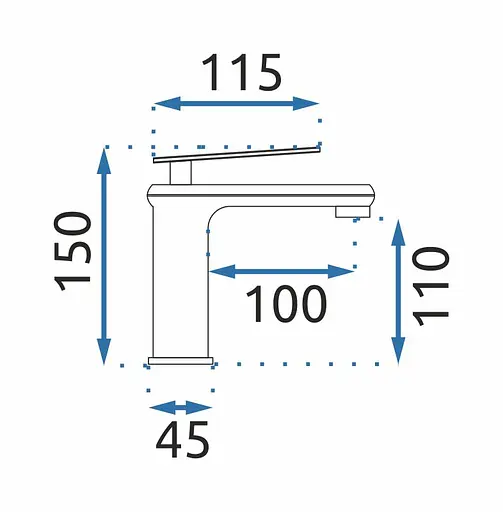 Смеситель для умывальника Rea Blade низкий Old Black REA-B9973 Черный - фото 6