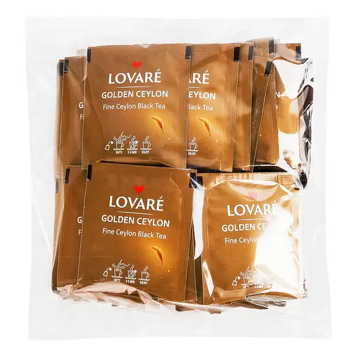 Уцінка. Чай чорний цейлонський Lovare Golden Ceylon 100 г (50 шт. х 2 г) - фото 3