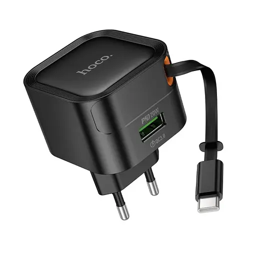 Зарядное устройство Hoco C154A PD QC черный + кабель Type-C - фото 1