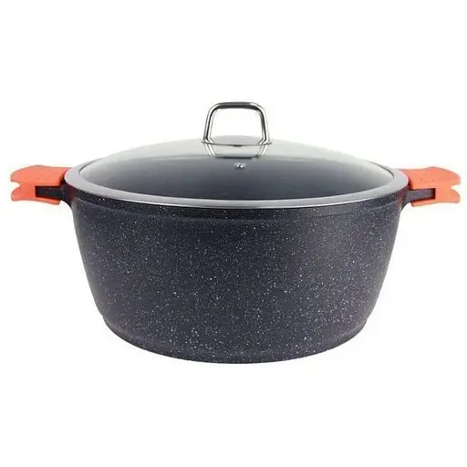 Кастрюля Bohmann BH 7350-30 MRB с антипригарным покрытием, двойным дном из литого алюминия с крышкой - фото 1