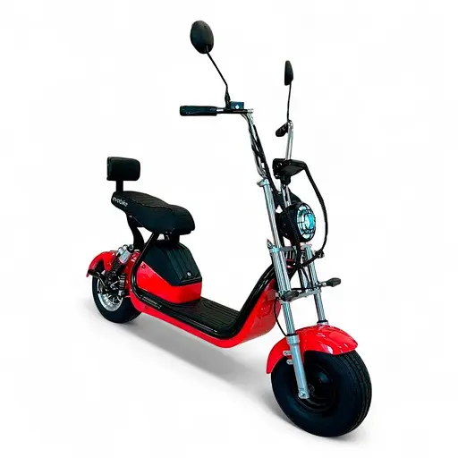 Двухколесный ситикоко EVOBIKE Spark X2 Red с корзиной и толстыми колесами - фото 1