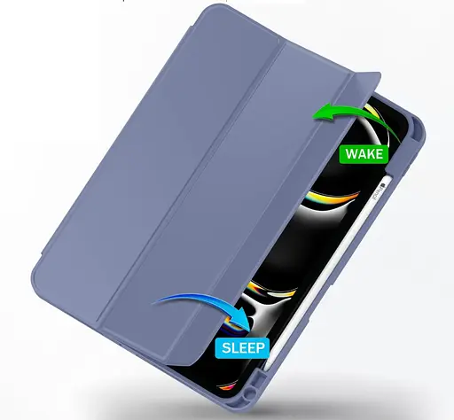 Чохол-книжка DK для Apple iPad Pro 11" M4 2024 екошкіра/силікон Smart Case Слот під Стілус lavender grey - фото 2