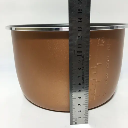 Чаша для мультиварки-скороварки Grunhelm MPC-15B на 4 литра, H=132 мм, D=220 мм, антипригарное покрытие - фото 6