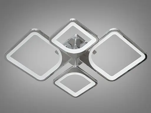 Світлодіодна люстра смарт світильник 80W, хром - фото 4