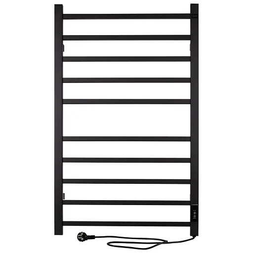 Електрична рушникосушка Qtap Evia (BLA) 11121S з таймером, Чорний - фото 1