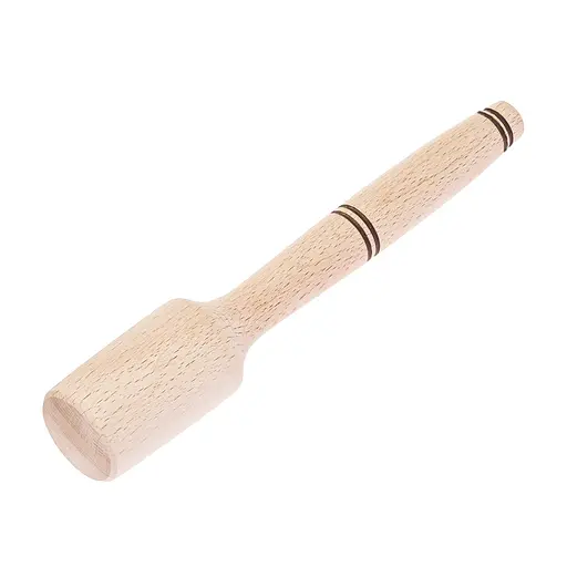 Макогон толкушка картофелемялка фигурная маленькая деревянная 18 см, Kitchette Бежевый 86103 - фото 1