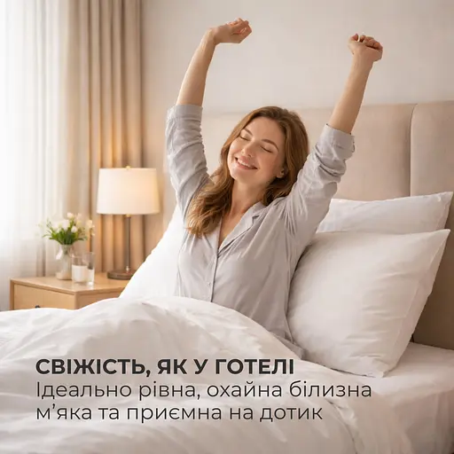 Простирадло Ideia перкаль бавовна 230х260 см біле (8-36265) - фото 7