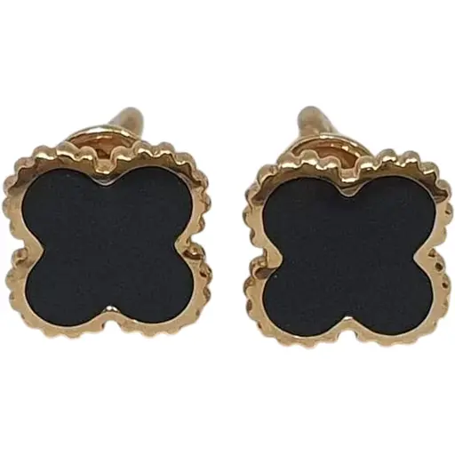 Золотые серьги-пуссеты Tango с эмалью. 500047Е