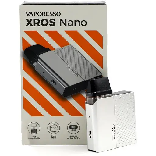 Под-система електронна сигарета Vaporesso XROS Nano Pod Kit 1000mAh 2ml Silver (10255) - фото 3