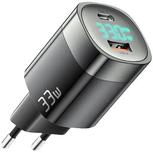 Зарядное устройство Essager GaN III PD USB-C USB-A с дисплеем 33W