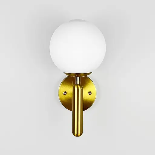 Бра з білим плафоном в латунному корпусі 32 см Line F Арт. B91086/1 CP - фото 6