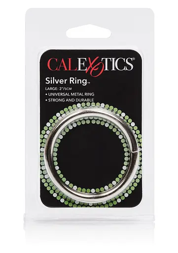 Эрекционное кольцо CalExotics Silver Ring Large 5 см серебристый - фото 4